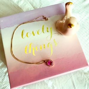 Pretty Pink Tourmaline Necklace 14K Gold Fill 18”